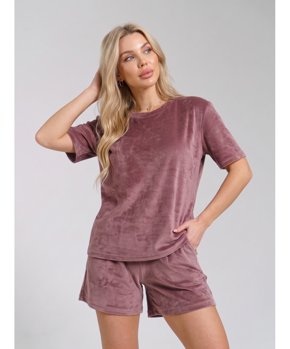 Костюм  велюровый с шортами № 1022-2